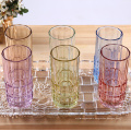 Haonai antique cheap colored glass cup